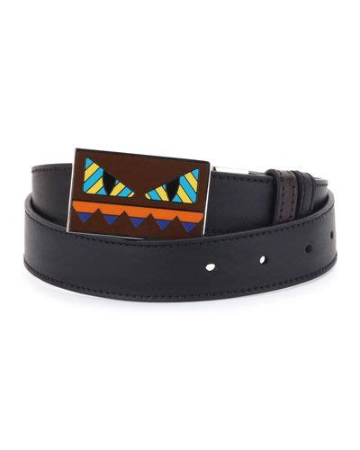 fendi striped monster belt|authentic men's Fendi belt.